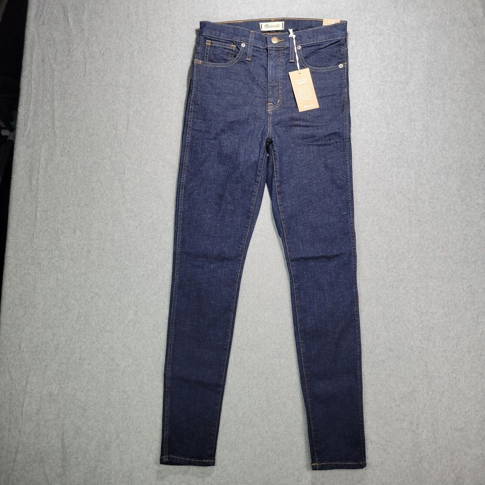 NWT Madewell 10" High Rise Skinny Jeans Womens 28T Dark Wash